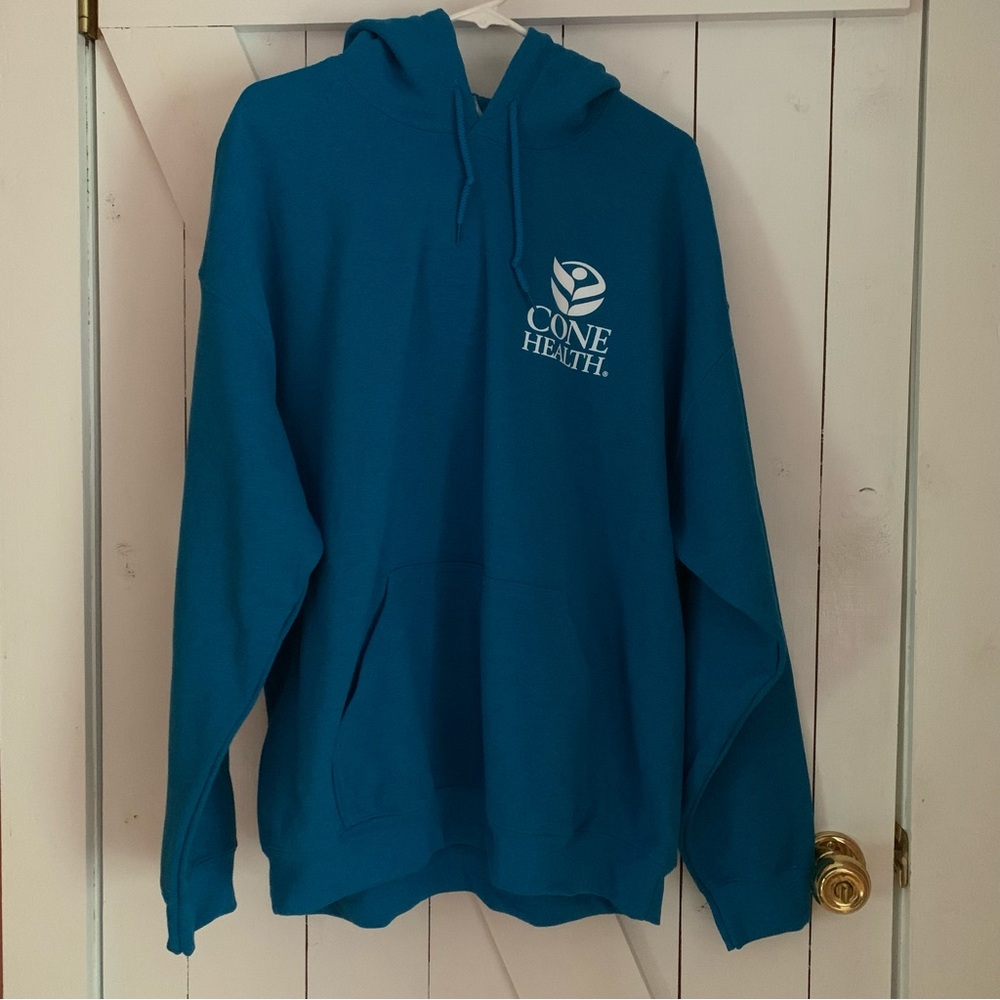 New Men's Hoodie Teal Blue XL Logo Graphic Athleisure Loungewear